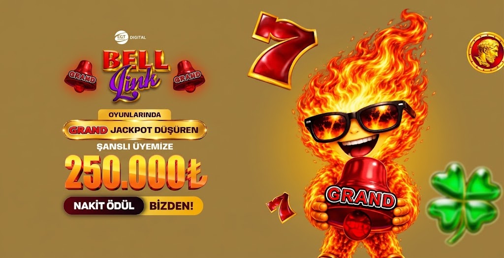 Bell Link Oyunlarında Grand Jackpot Düşüren Şanslı Üyemize 250.000₺ Nakit Ödül!